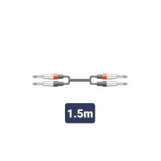 2M6J-J150 Καλώδιο Ήχου 2 x 6.3mm Mono Jack Plugs - 2 x 6.3mm Mono Jack Plugs 1m (Τεμάχιο)
