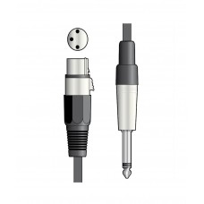 190.086UK Καλώδιο Μικροφώνου XLR Θηλυκό - 6,3 mm Jack 3m